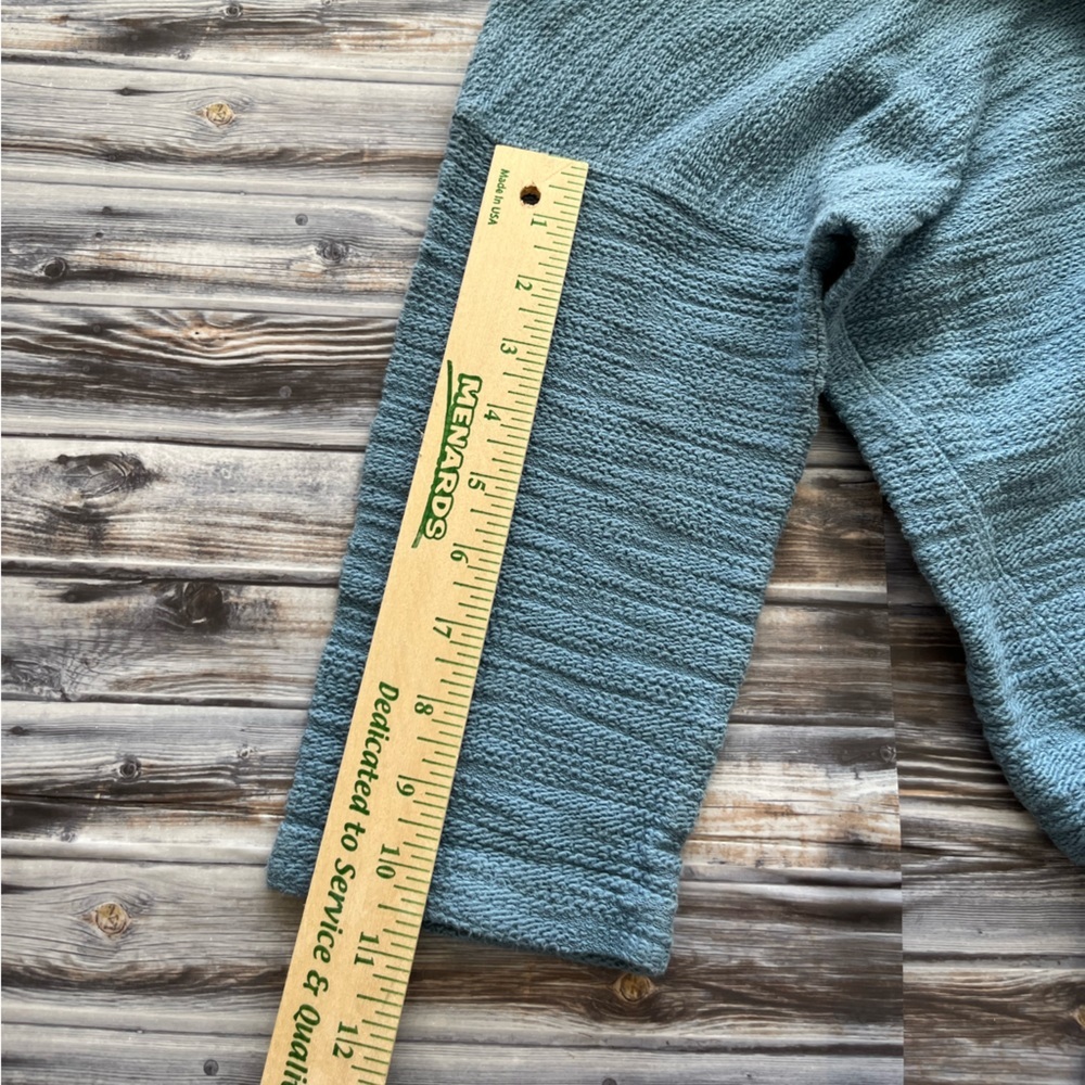 Christopher & banks textured blue half sleeve pull over cowl neck top - Picture 9 of 9
